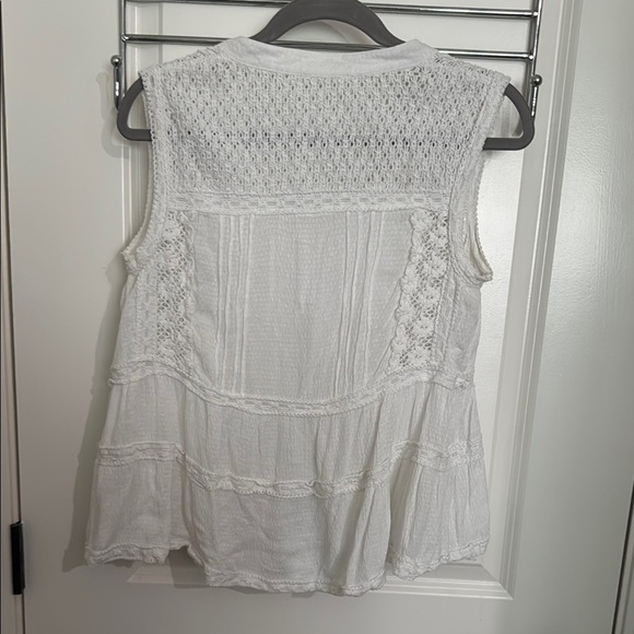 Mango White Sleeveless Tie Front Tunic - Picture 5 of 7